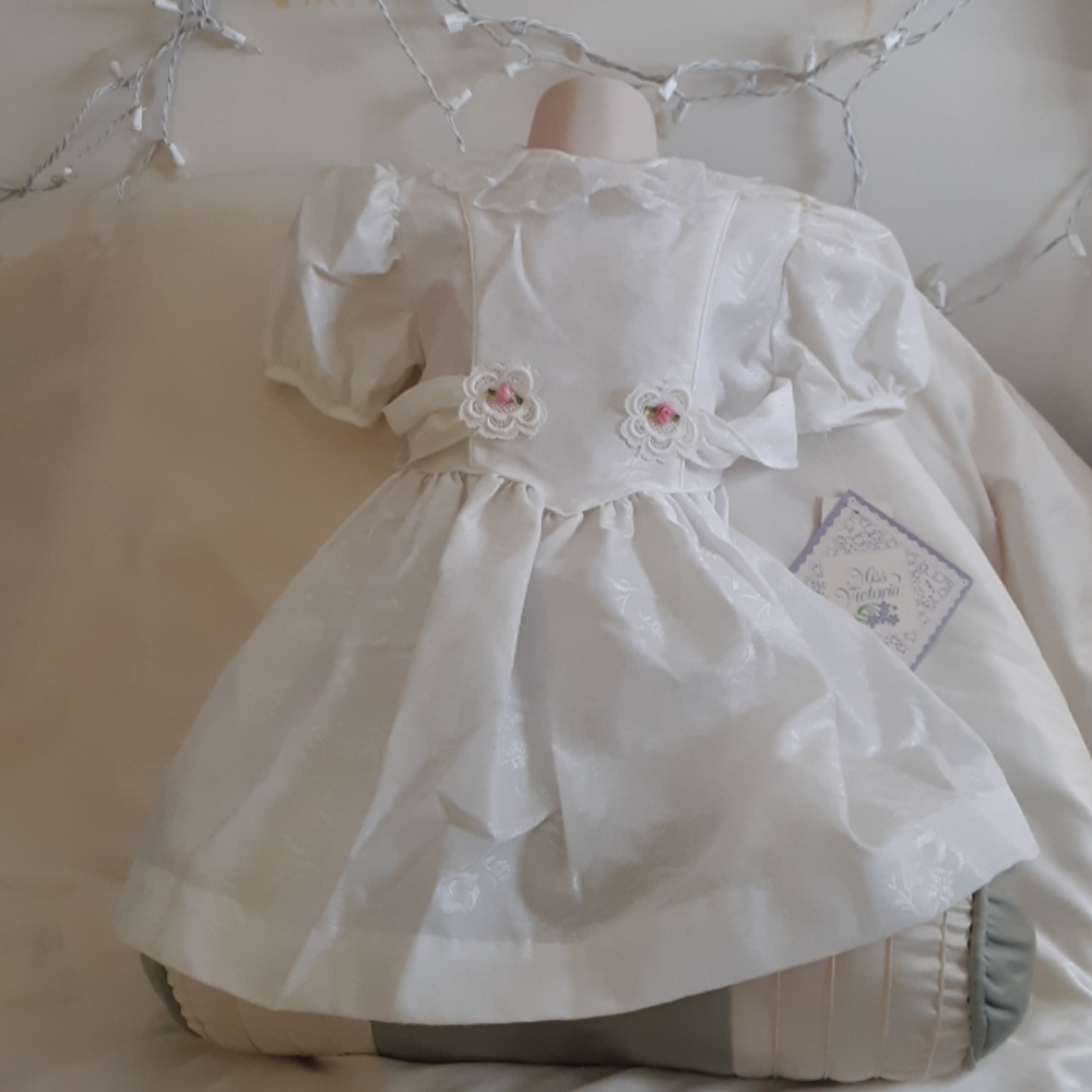 Vintage 90's Girls White Easter Dress BNWT Sz 4